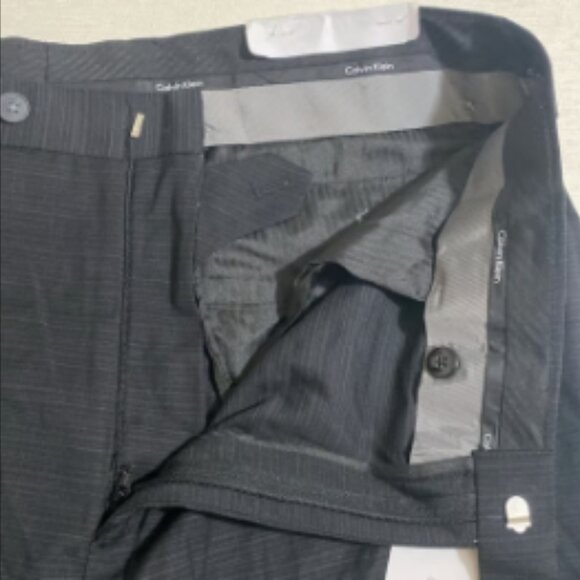 CALVIN KLEIN Men's Dress Pants w Horizontal Stripes Size 38x34 - Picture 7 of 11